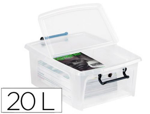 Caixa de armazenagem cep 20 litros transparente com tampa 460x170x190 mm , Cep , 75940 , 5021711048407